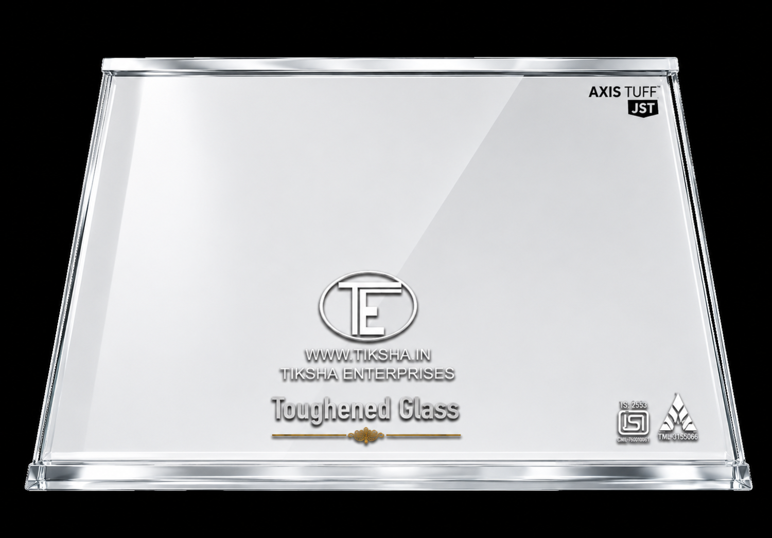 TIKSHA ENTERPRISES LG -182 TOUGHENED GLASS (425-420)315 MM WITH WHITE BEADING COMPATIBLE FOR LG SINGLE DOOR/DIRECT COOL REFRIGRATOR