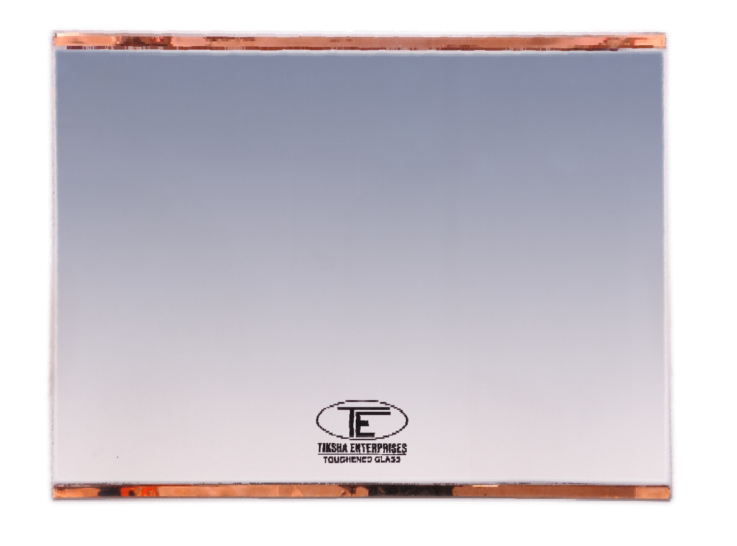 TIKSHA ENTERPRISES (495=495)340 MM TOUGHENED GLASS MAIN SHELF WITH ROSE GOLD BEADING COMPATIBLE WITH SAMSUNG DOUBLE DOOR MODEL  RT33, RT34 TO 37. MATCH & ORDER.