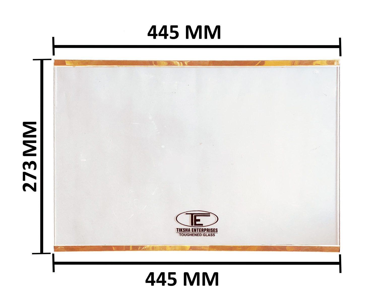 TIKSHA ENTERPRISES MAIN TOUGHENED GLASS (445=445)273 MM SHELF ROSE GOLD BEADINGCOMPATIBLE WITH SAMSUNG DIRECT COOL/SINGLE DOOR/DIRECT COOL MODEL RR20N1724YR8/HL;RR20M172ZS8/HL/2017, MATCH THEN ORDER