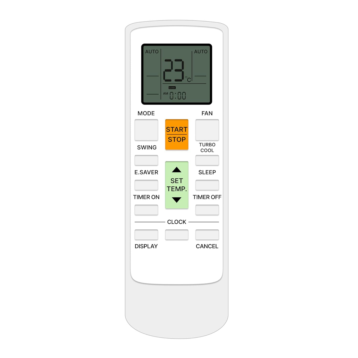 Tiksha Enterprises  Compatible with Amstrad AC Remote Replacement for 1, 1.5, 2 ton Split/Window Air Conditioner - Please Match The Original Remote (AC 231)